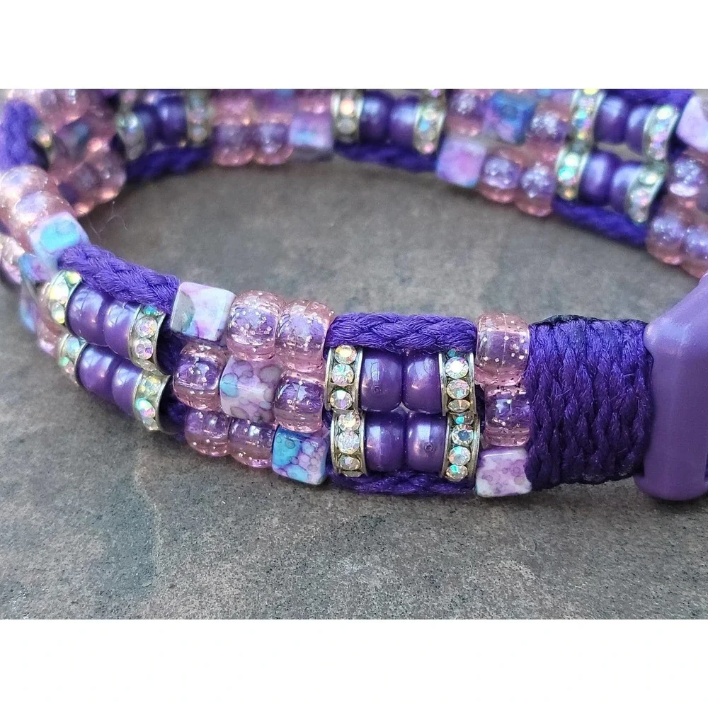 Custom Handmade Beaded Bling Dog Collar